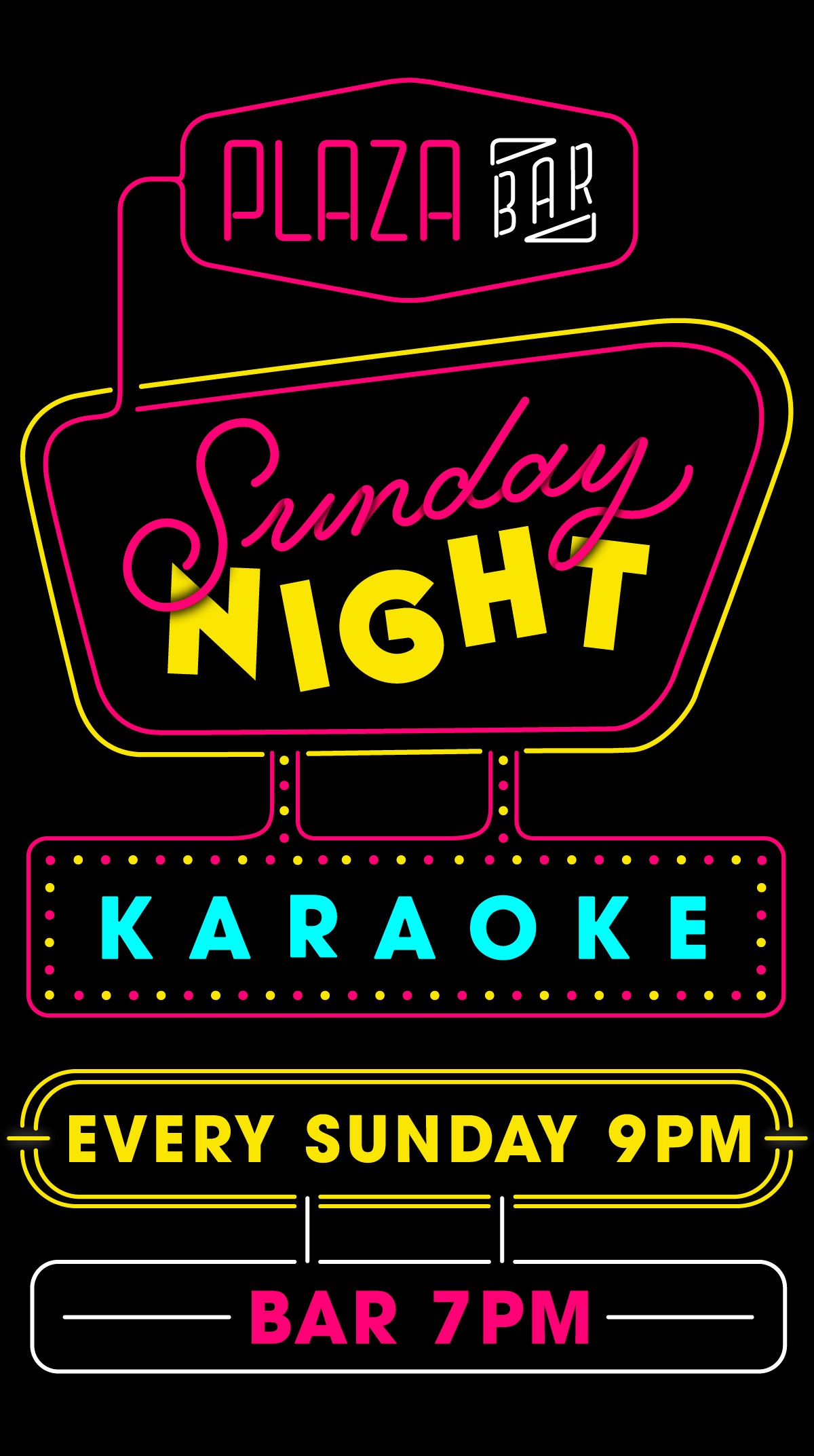 SUNDAY NIGHT KARAOKE PLAZA BAR Plaza Klub